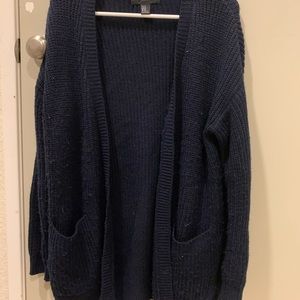 Forever 21 navy blue cardigan